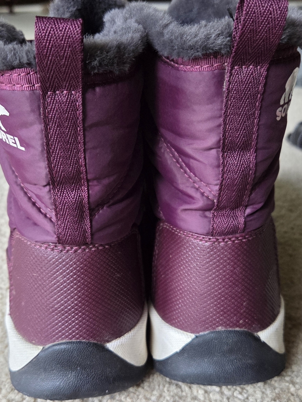 YOUTH Sorel Whitney II Lace Waterpoof Purple Boots Size 6 - Picture 4 of 10